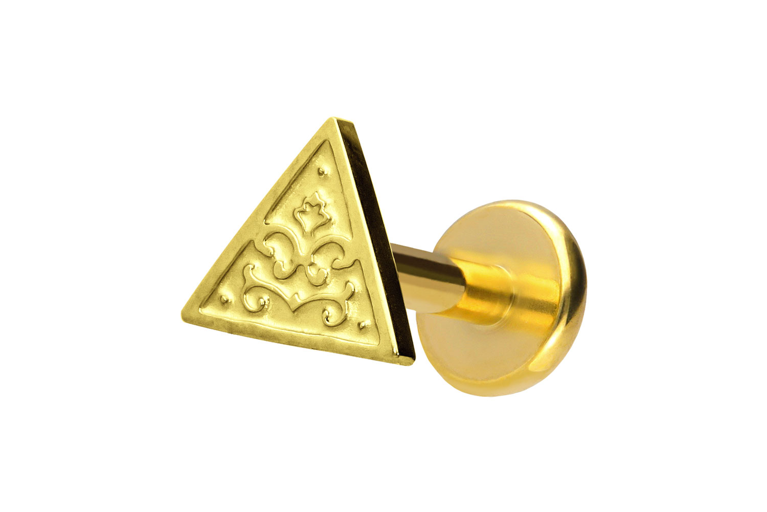 Titan Labret Piercing mit Push Fit DREIECK